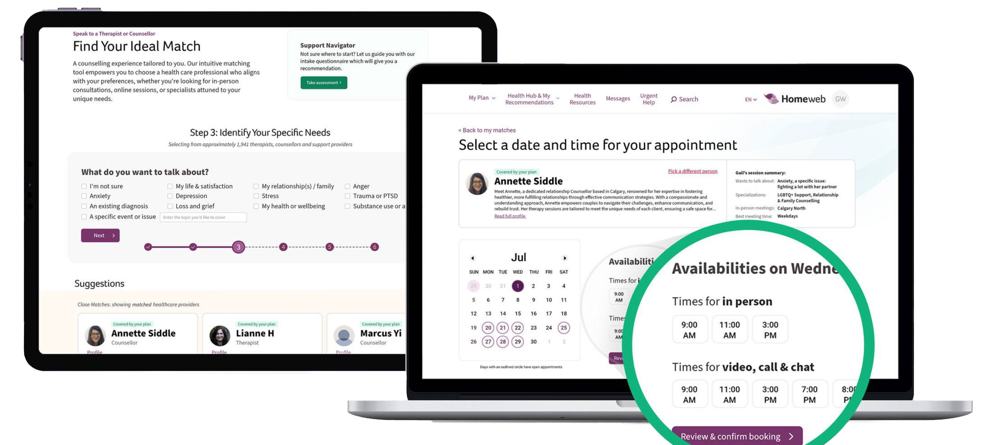 Direct access to booking